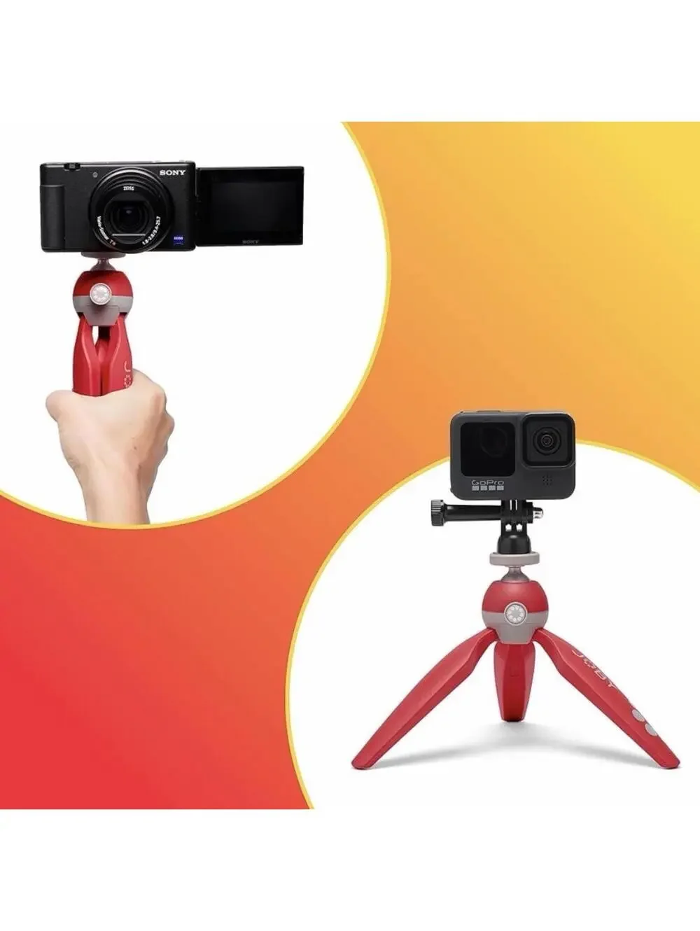 Joby HandyPod 2 Kit, Table Top Tripod with GripTight 360 Phone Mount Yellow